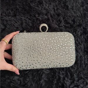 Elegant Silver Clutch Bag